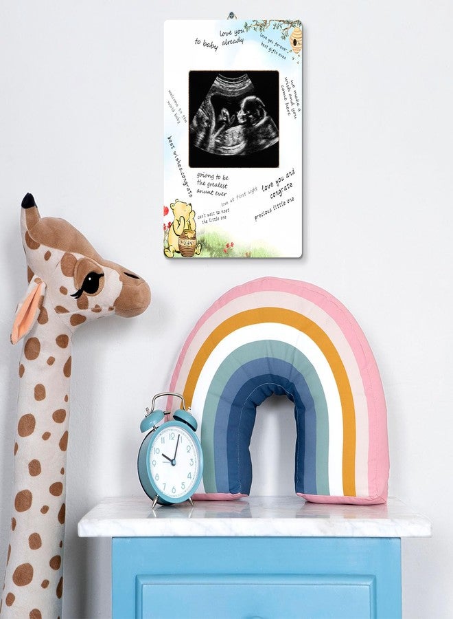 Hatzelou Winnie Baby Shower Sign Picture Frame, Classic Pooh Sonogram Picture Frame, Baby Shower Sign in Guest Book Frame, Winnie Party Supplies, Gender Reveal - Image 4